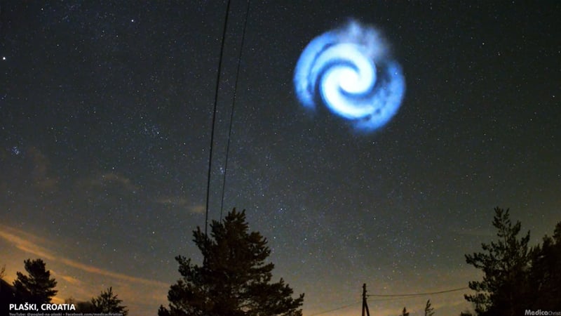 Bizarre Ethereal Spiral Spotted in Night Sky Stuns Millions