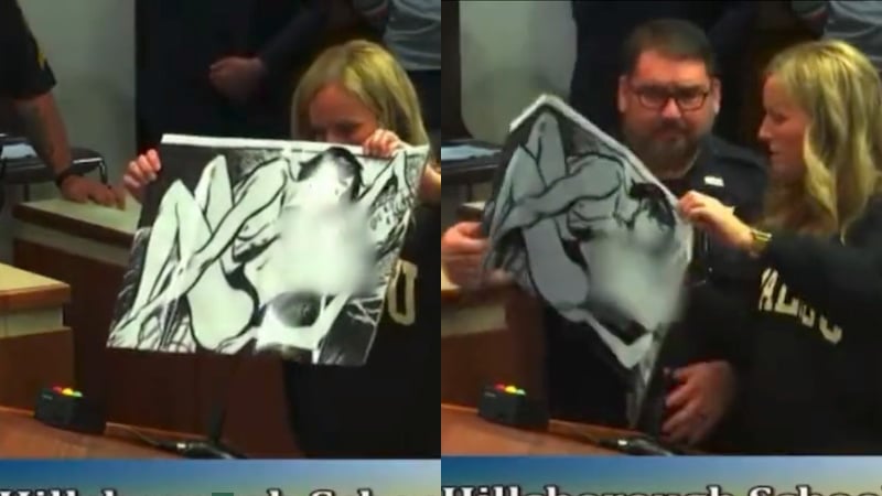 Watch: Cop Stops Mom from Showing Graphic Images from Book Available in School Library to School Board