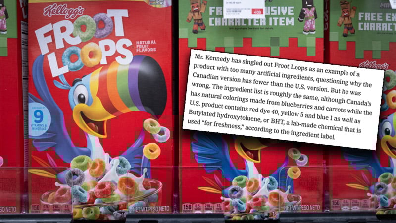 NYT ‘Fact-Check’ of RFK Jr.’s Claim About Froot Loops Backfires Spectacularly