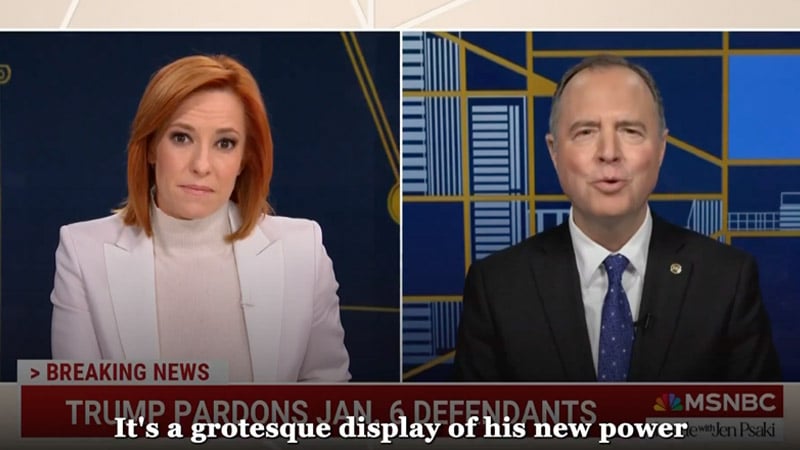 ‘Grotesque Display of His New Power’: Pelosi, Schumer, Schiff Melt Down After Trump Pardons J6 Political Prisoners