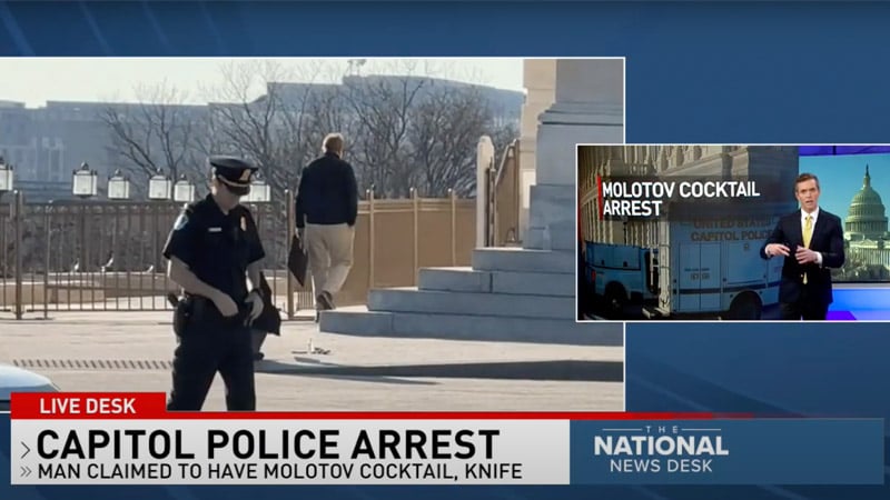 BREAKING: Man With Molotov Cocktails Arrested For Murder Plot Against Trump Cabinet Members at Capitol