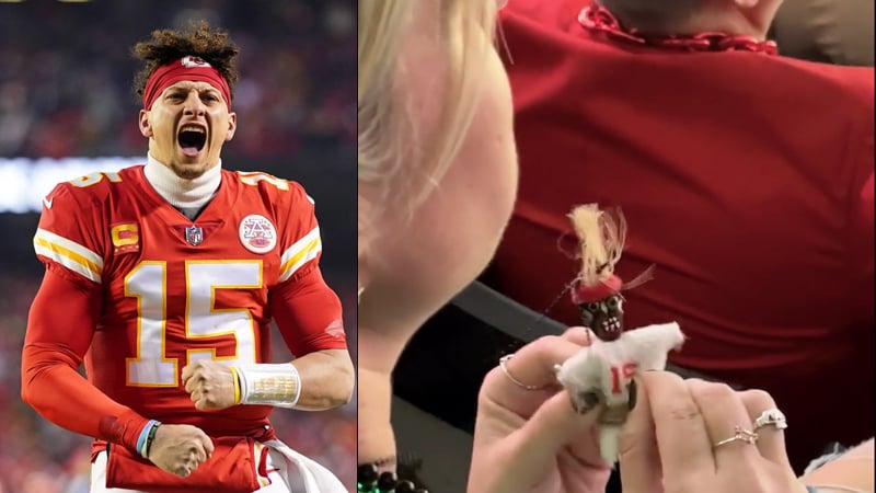 NFL Witchcraft: Woman Stabs Patrick Mahomes Voodoo Doll at Super Bowl
