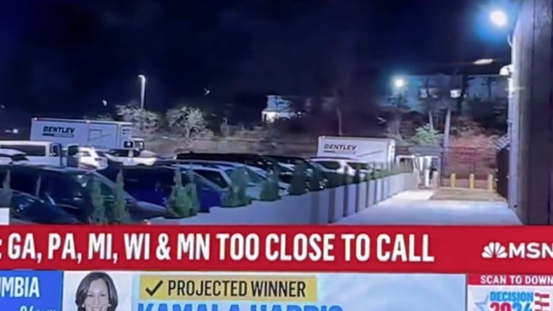 WATCH: MSNBC Films As MASSIVE TRUCKLOADS Of Late-Night Mail-In Ballots Arrive at PA Polling Station