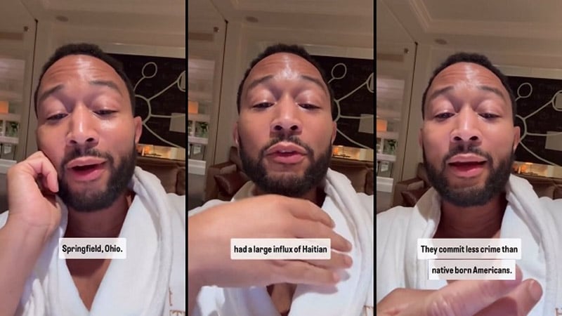 John Legend, From His Beverly Hills Mansion, Tells Springfield to Embrace 15,000 Haitians