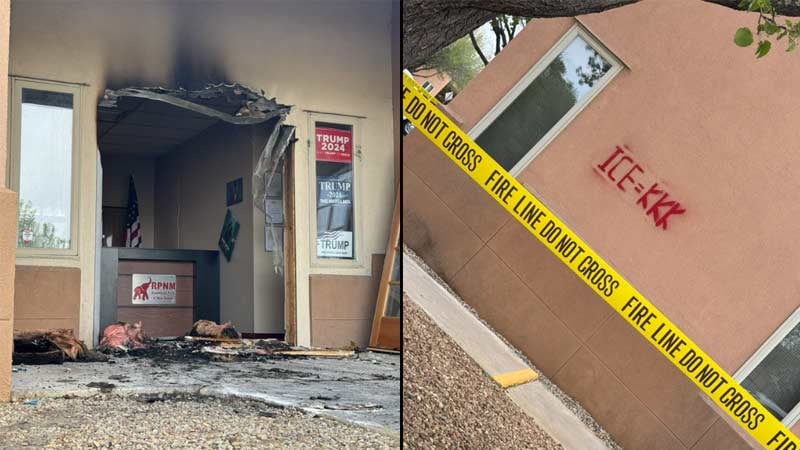 GOP Headquarters In Albuquerque, NM, Torched In Deliberate Arson Attack, “ICE = KKK” Spray Painted On Wall GOP Headquarters In Albuquerque, NM, Torched In Deliberate Arson Attack, “ICE = KKK” Spray Painted On Wall