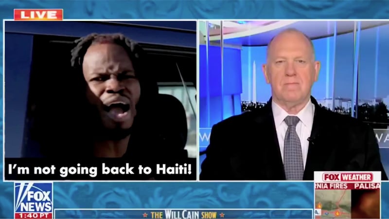 Tom Homan on Violent Illegal in Viral Video Declaring ‘I’m Not Going Back to Haiti’ — ‘He’s Wrong, He’s Going Back To Haiti’