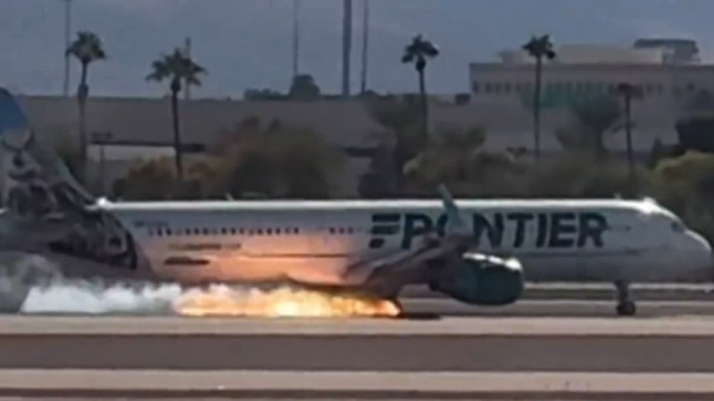 Watch: Passenger Plane Catches Fire During Landing