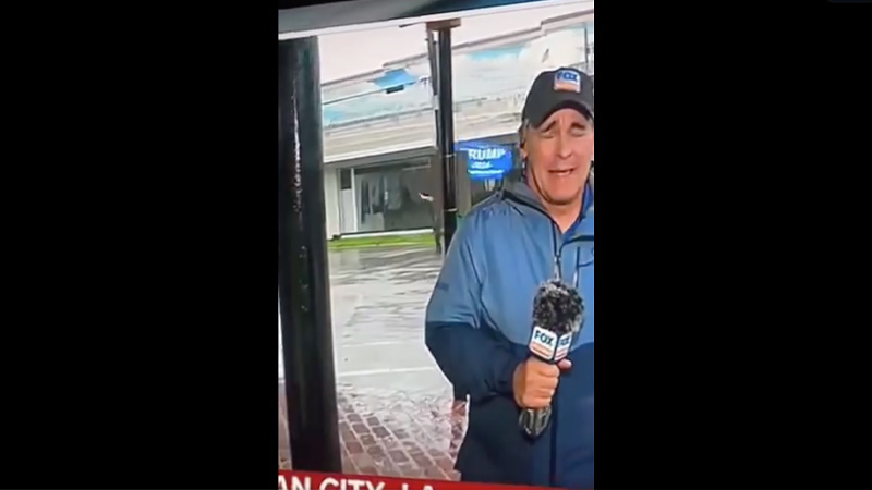 Weatherman Suffered Case of TDS After Trump Flag Passes Behind Him While Live-on-Air