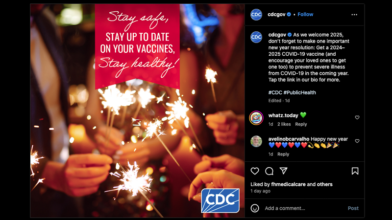 CDC Shills Covid Jab in New Year’s Ad