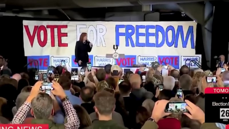 EMBARRASSING: See Incredibly Awkward Moment Crowd Goes Silent As Cringe Kamala Tries to Start Chant