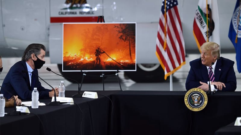 Trump Slams Newsom Over Restrictive Water Policies Worsening LA Wildfires