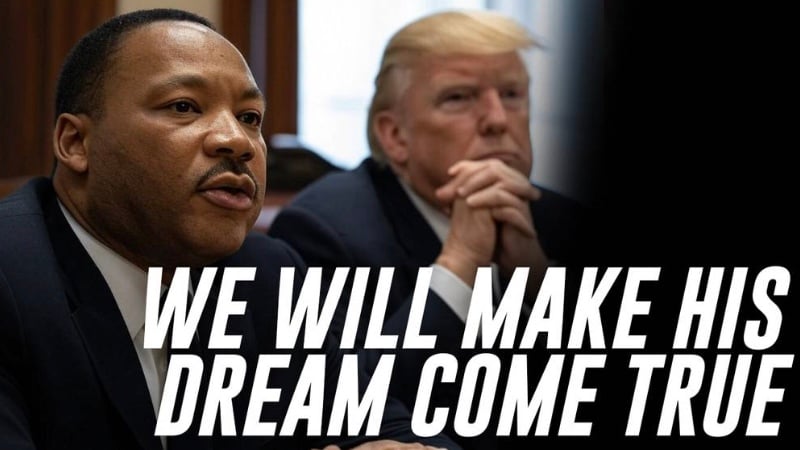 “We Will Make His Dream Come True”: Trump Honors MLK Jr. By Promising To Make His Vision Into A Reality