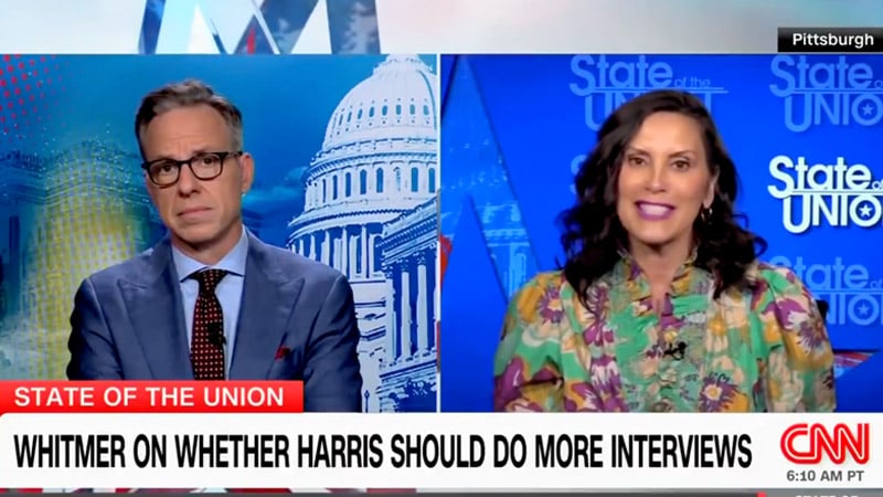 Whitmer Dodges Question Over Kamala Harris & Walz Avoiding Interviews: ‘They’re Happy Warriors!’