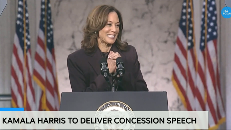 Watch: Kamala Delivers Concession Speech After Brutal Election Loss