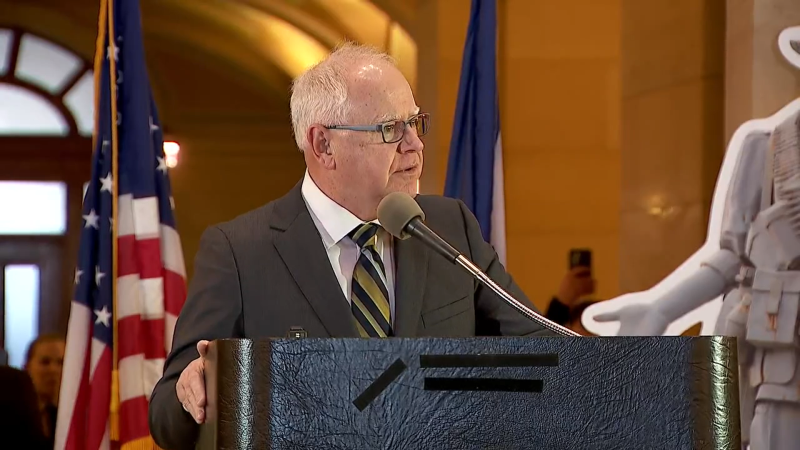 Watch: Veterans Boo Stolen Valor ‘Coward’ Gov. Tim Walz At Minnesota Capitol