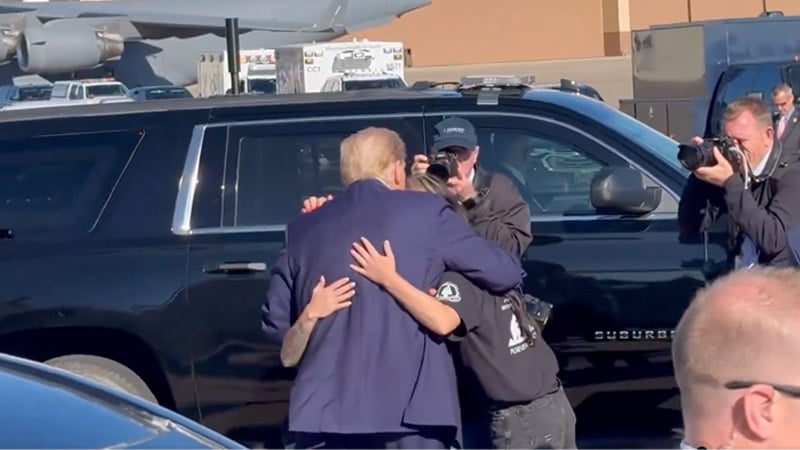 Watch: Trump Greets Shooting Victim Corey Comperatore’s Family at Butler, PA Rally