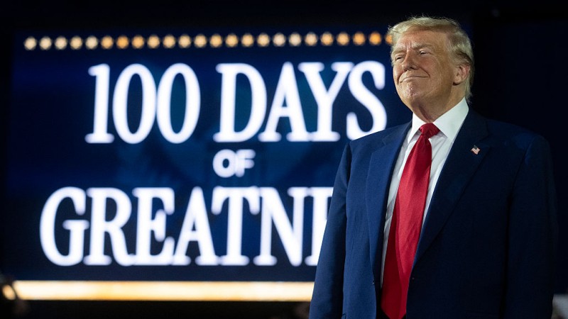 Watch Live: Trump Roasts ABC In Exclusive Interview & Hosts Massive ‘First 100 Days’ Rally Touting Administration’s Achievements