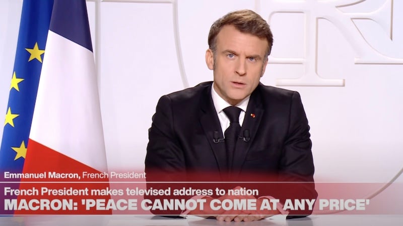 Macron Announces New Global Order, Aggression Toward Russia & US, Repeatedly References His Nuclear Weapons