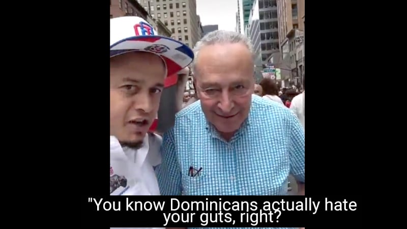 Watch: Chuck Schumer DESTROYED During NYC 2024 Dominican Day Parade