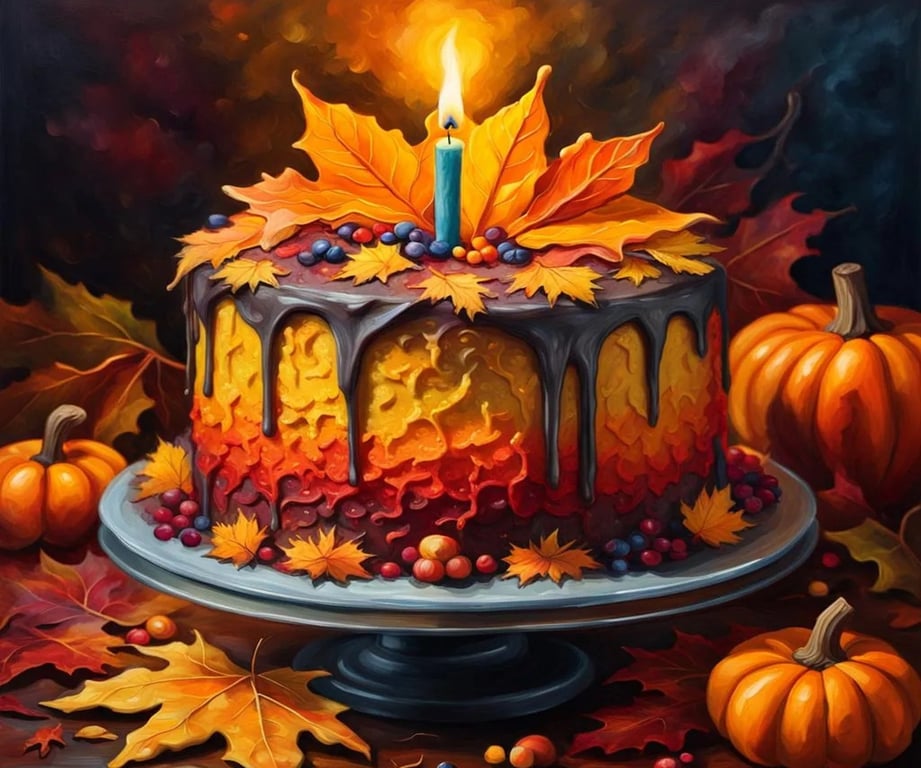 Delightfully Tasty Autumn Festive Cake!