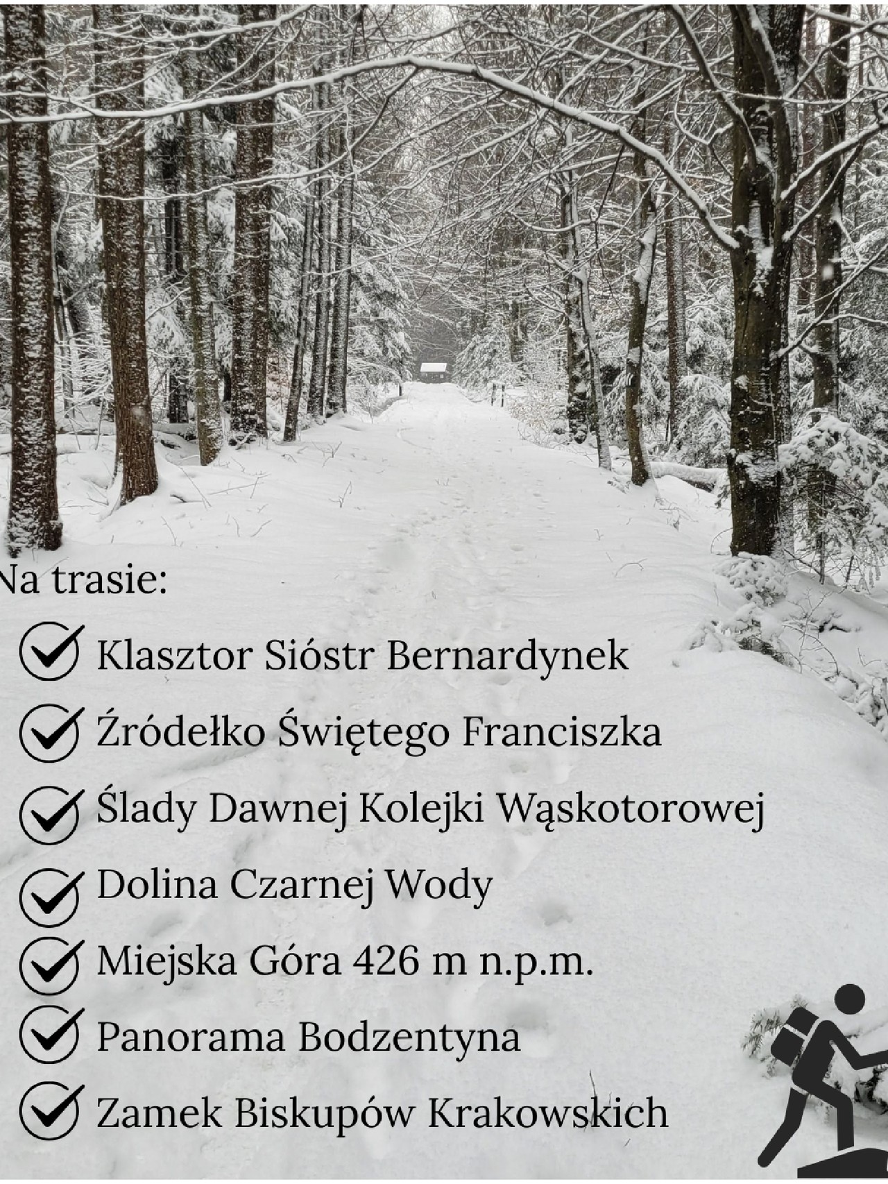 Zimowy niebieski szlak przez Góry Świętokrzyskie 2