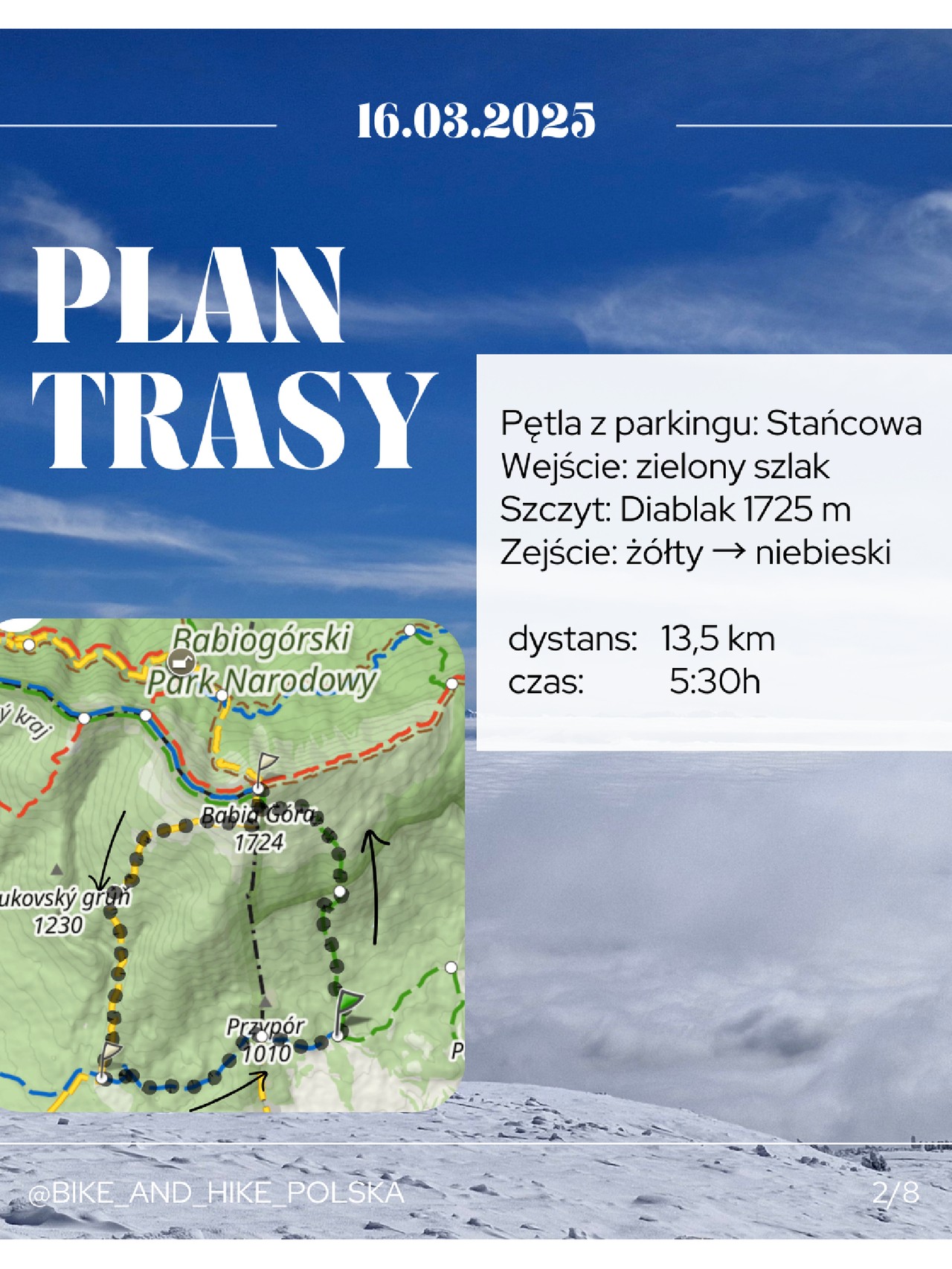 Babia Góra w marcu 2025 2