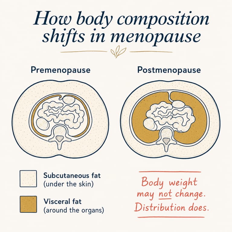 Body composition — visceral fat distribution