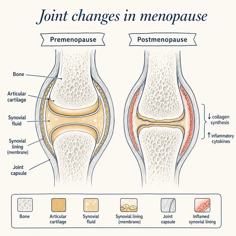 Joint anatomy — perimenopausal joint changes