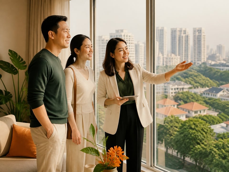 Singapore property advisor meeting clients