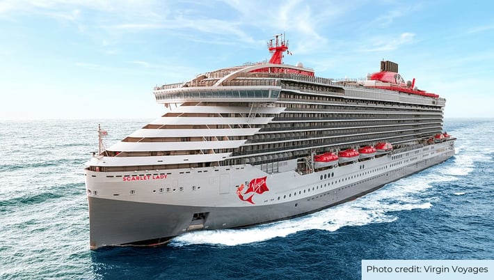 The Virgin Voyages Scarlet Lady cruise.