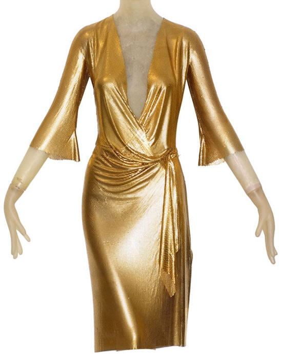 Gianni Versace's Gold Draped 'Oroton' dress to go gold-bold - Luxurylaunches