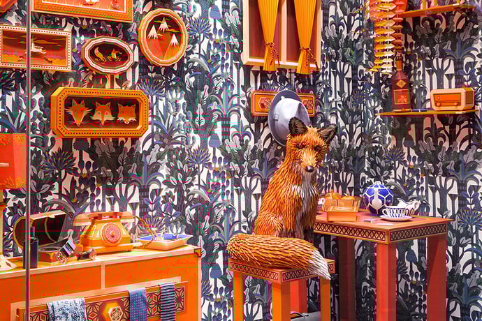 Hermès' puts a fun spin on fashion with their quirky new window in