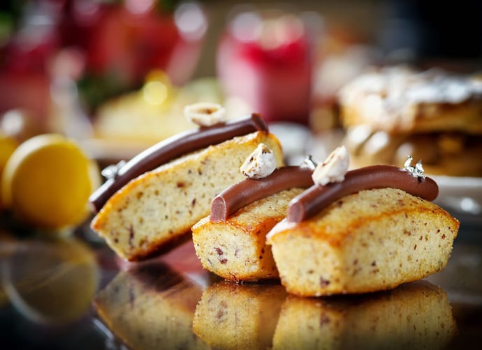 Hazelnut Chocolate Financier with Earl Grey