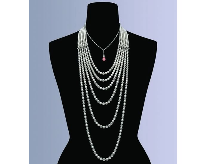 Mikimoto's pearl necklaces unveiled at Baselworld at works of art