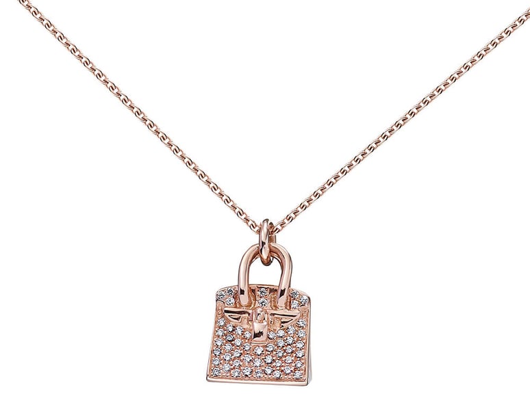 Hermès Birkin Pendant in Rose Gold and Diamonds