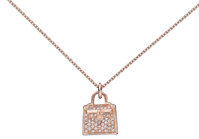Hermès Kelly Pendant in White Gold and Diamonds