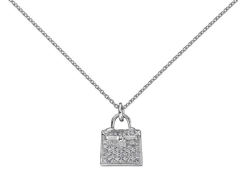 Hermès Kelly Pendant in Rose Gold and Diamonds