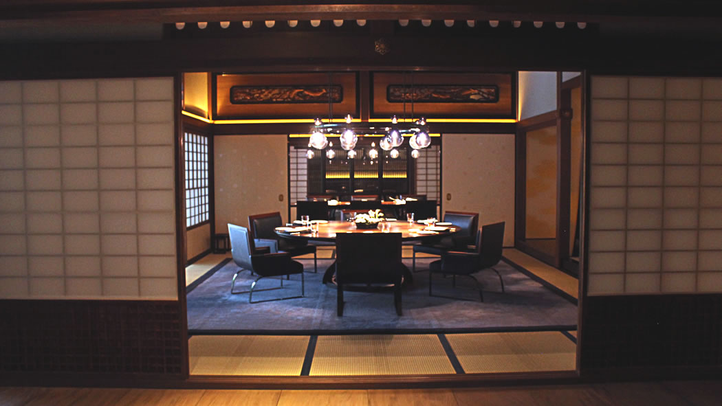 100 year-old dining room, at La Locanda