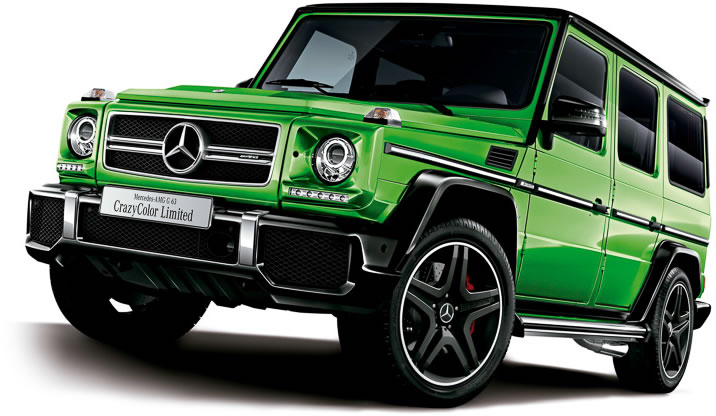 The Crazy Color Edition Mercedes-Benz G63 AMG for Japan are brawny