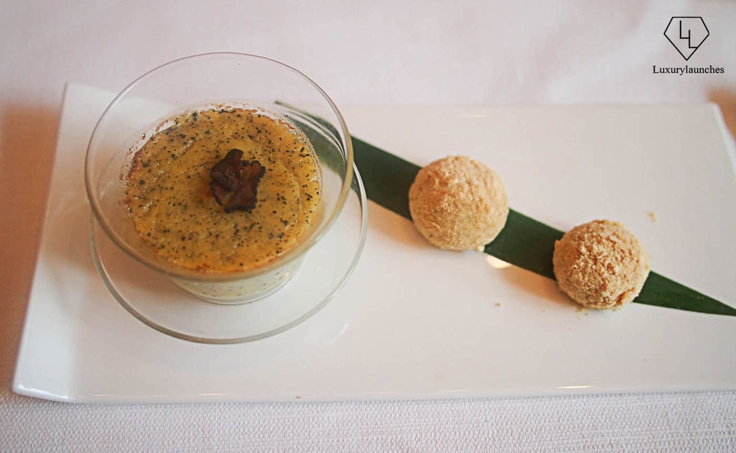 Baked Pumpkin Black Truffle Pudding