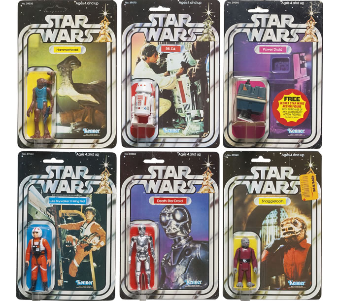 SIX STAR WARS '21-BACK' ACTION FIGURES, 1979