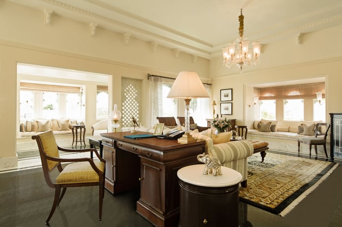 Living Room - The Kohinoor Suite with Private Pool - The Oberoi Udaivilas, Udaipur