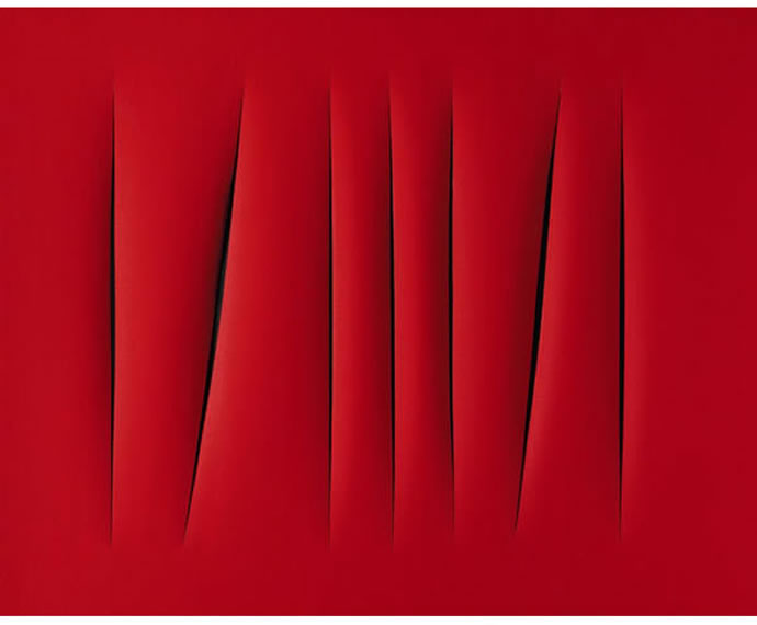 8 Concetto spaziale , Attesse by Lucio Fontana