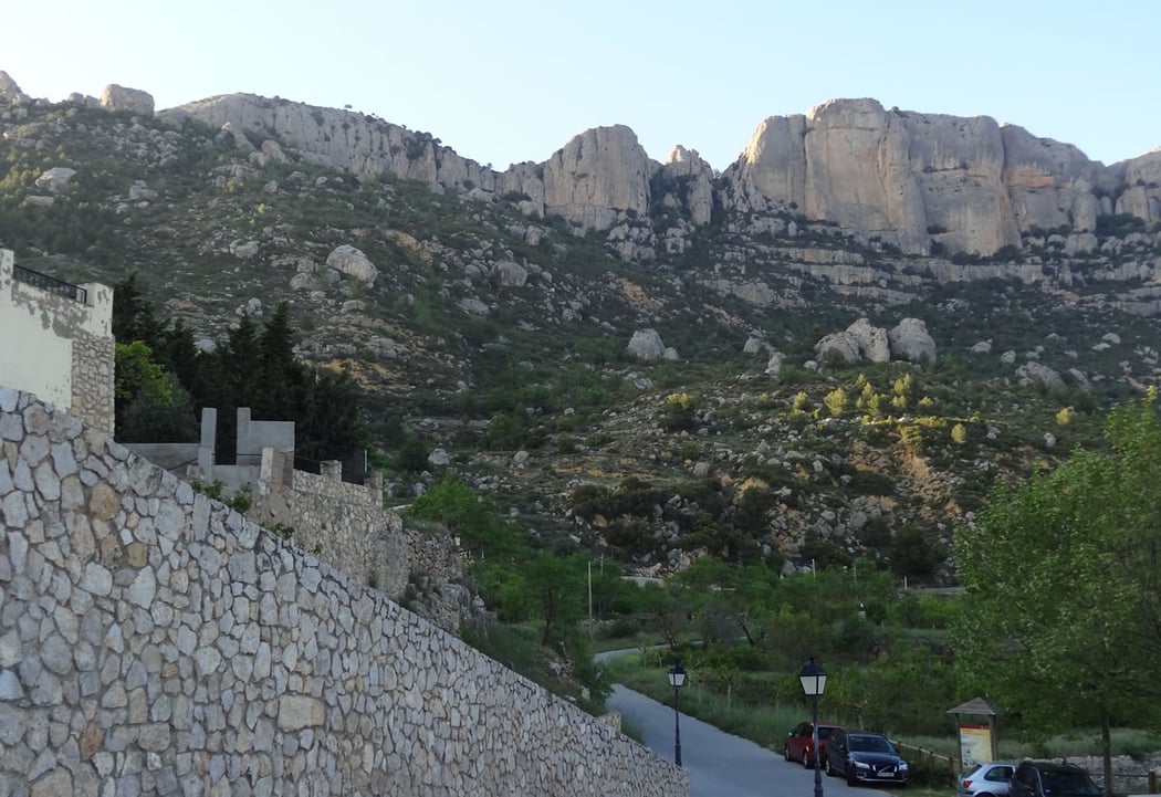 Montsant Mountain range in the distance