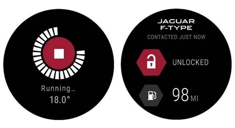 Jaguar Land Rover Android Wear app