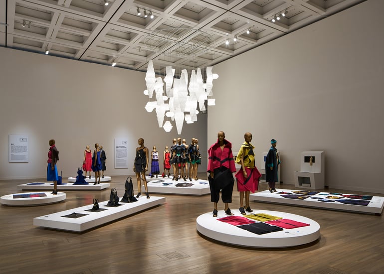 45 years of Issey Miyake designs are on display in a retrospective