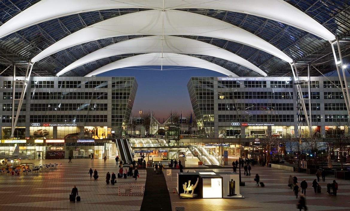 12 - Munich Airport Center at dusk
