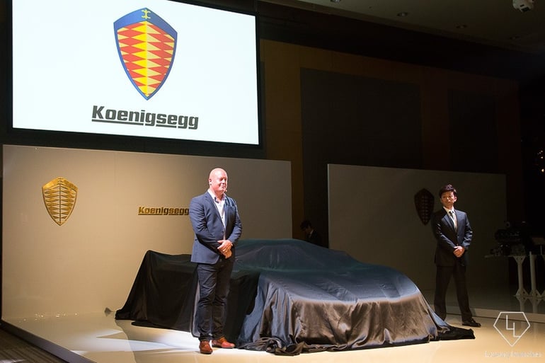 Christian Von koenigsegg at the debut