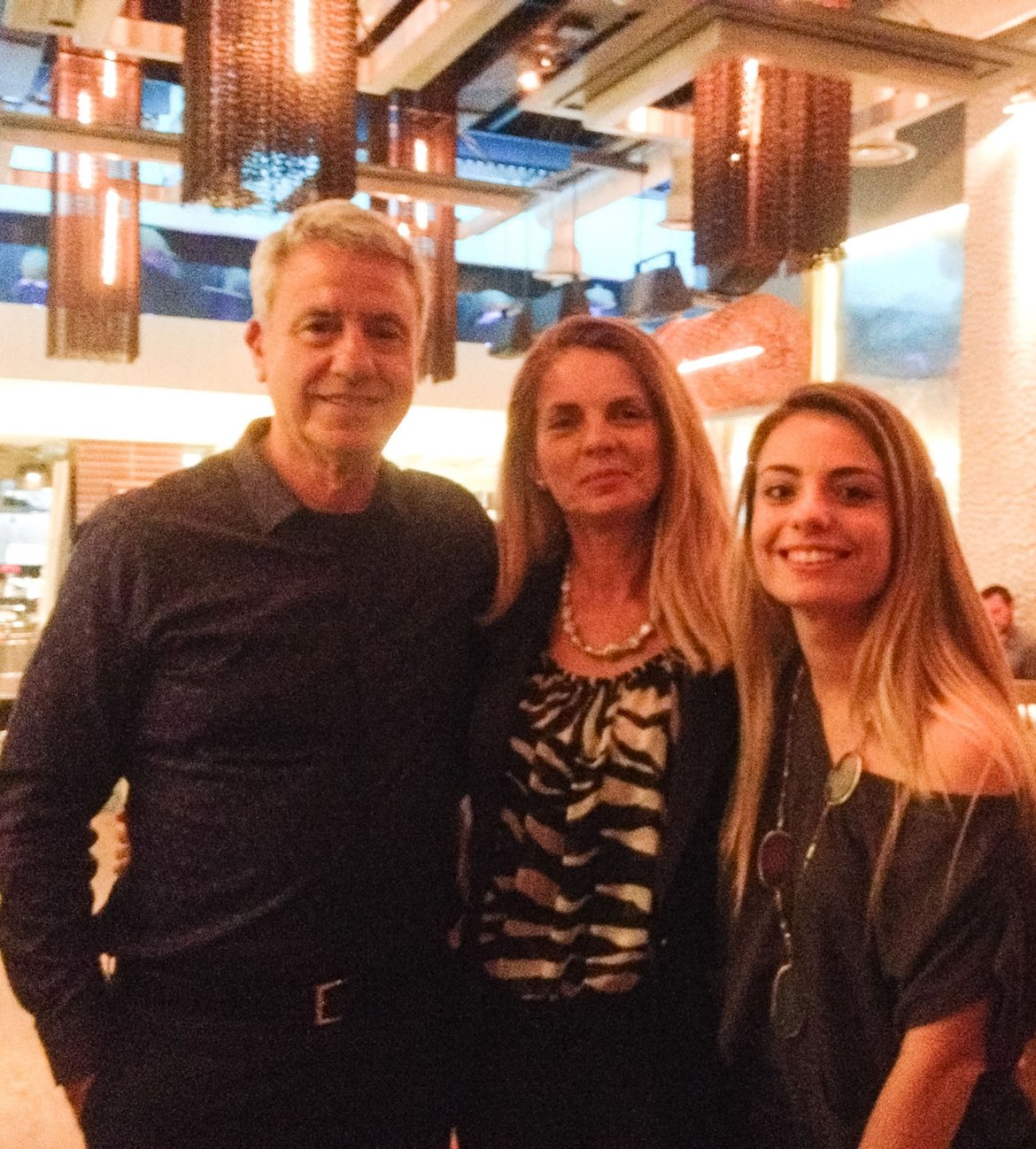 Vangelis Gerovassiliou with wife Sonia and daughter Vasiliki