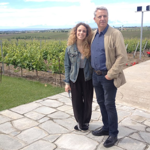 Vangelis Gerovassiliou with his second daughter